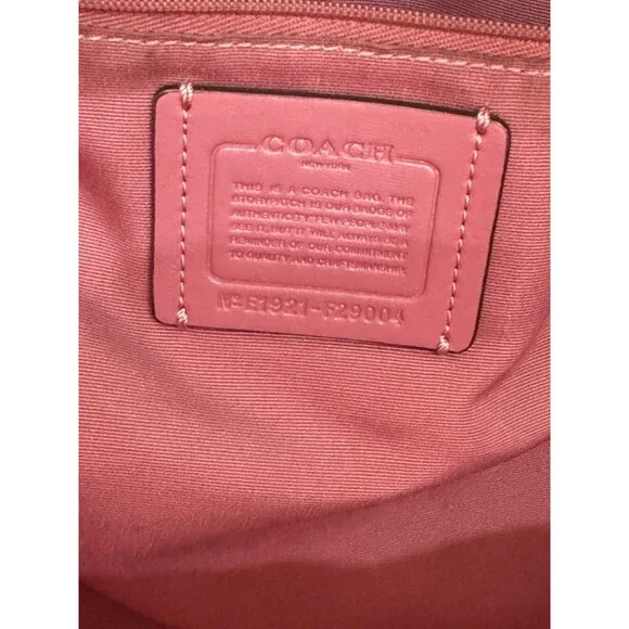 Coach Backpack New York F29004 Pink Charlie Pebble Leather Bag - Picture 15 of 16